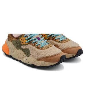 NEW FLOWER MOUNTAIN women's kotetsu sneakers in taupe/grey